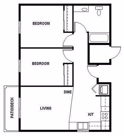 2x1 Age 55+ E58 floor plan